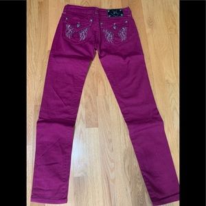 Miss Me size 26 x 30 Raspberry Skinny